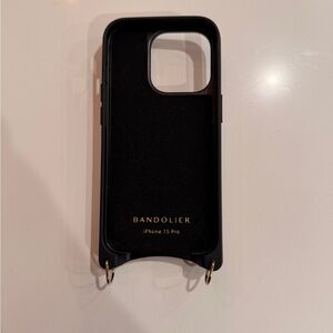 Bandolier Elegant Black iPhone 15 Pro Case. Does not come with strap.